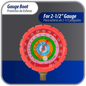 Appli Parts APMG-GBR Protector Rojo 2.5 pulg para Esferas de Manometro Alta presion, para Manom de Refrigeracion y Aire Acondicionado