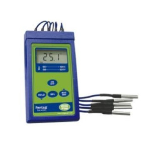 Full Gauge Penta III Portable Digital Thermometer with 5 Sensors