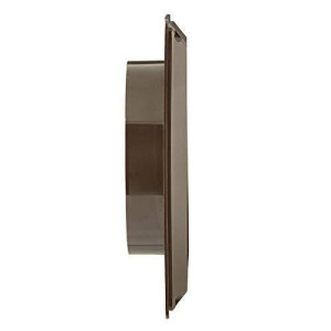 Lambro 361B Rejilla de Ventilacion Marron 6 in para Salida de Extractor A Través de Pared con Aletas Antirretorno Perfil Bajo Plastico con Proteccion UV para Bano y Cocina