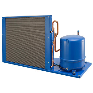 Danfoss OP-HJZ050D39N Condensing Unit Microchannel Coil 4.5HP MBP 230V/1Ph/60Hz R134a,R404A,R448A,R449A,R452A,R513A POE Oil 1 Fan with Reciprocating Compressor MTZ50-1 115N0297  