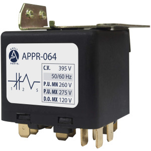 Appli Parts APPR-064 Relay Potencial 064, Voltaje de Bobina 395 V, Recogida Minima 260 V, Recogida Maxima 275 V, Caida Maxima 120 V, 50/60Hz Remplazo universal para unidades de refrigeracion y aire acondicionado