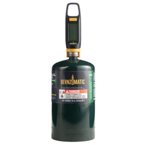 Bernzomatic Balanza Digital Medidor Combustible 423678 Compatible con cilindros desechables con conexion CGA600, Inluyendo combustibles de 14oz y Propano Camping gas de 16oz