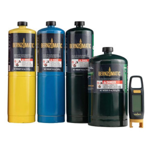 Bernzomatic Digital Fuel Gauge 423678 Compatible with any non-refillable fuel cylinder with CGA600 connection, including 14oz Fuel, 16oz Propane Camping Gas