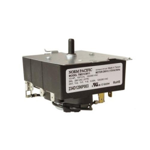 GE WE04X20415 Timer Secadora 1/3 HP, 15/7.5 A, 125/250 VAC, 60 Hz 