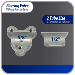 Appli Parts APT-PV310 1/2, 5/8 in Bullet Piercing Valve kit with tube size adapters and o ring seal for small refrigeration systems with 1/4in SAE Service Port