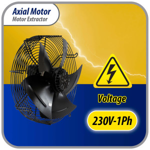 Appli Parts AXF-400-1 15-3/4 in Axial Fan Motor Guard Mounted Fan Blade 220 V, 1 Ph, 50-60 Hz, 270 W, 1510 rpm, Universal replacement for Cold Room Evaporators and Condensing Units, Work Temp -22 F to 140 F 