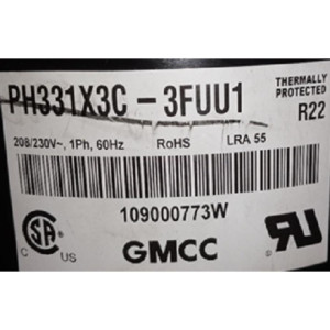 GMCC Compresor Rotativo velocidad fija 24.000Btu 208-230V/60Hz/1Ph Lra 55 R22 PH331X3C-3FUU1 201400600180 11103010000675  GMCC Compresor Rotativo velocidad fija 24.000Btu 208-230V/60Hz/1Ph Lra 55 R22 PH331X3C-3FUU1 201400600180 11103010000675