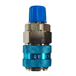 Appli Parts APQC-134K kit R134a de adaptador de acoplamiento rapido para carga de aire acondicionado automotriz incluye conexiones de presion de grado profesional recto alto y bajo de 1/4 pulg