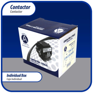 Contactor 2 Polos 30A 24V repuesto para compresores de CA y otras aplicaciones electricas Certificacion UL E476929 de Trabajo Pesado, Appli Parts modelo APAC-23024