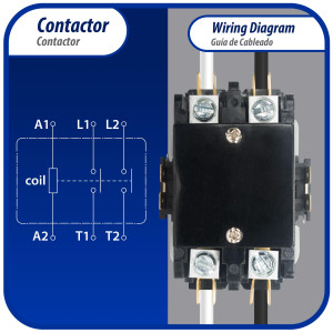 Contactor 2 Polos 30A 24V repuesto para compresores de CA y otras aplicaciones electricas Certificacion UL E476929 de Trabajo Pesado, Appli Parts modelo APAC-23024