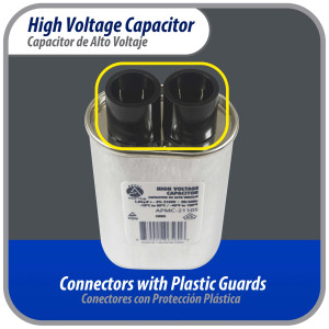 Appli Parts APMC-21105 Condensador Capacitor para microondas 1.05 Mfd uF (microfaradios) Alto Voltaje 2100V tipo CH85 21105 Remplazo universal para multiples marcas Appli Parts APMC-21105 Condensador Capacitor para microondas 1.05 Mfd uF (microfaradios) Alto Voltaje 2100V tipo CH85 21105 Remplazo universal para multiples marcas