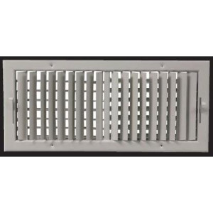 Rejilla de Inyeccion Persiana  de Aluminio Blanco 16 x 06 in. Vermont SM16X06