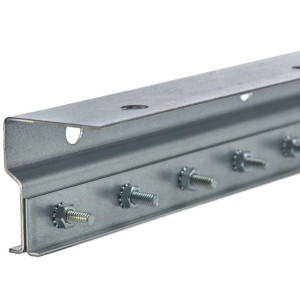 Riel Metalico Galvanizado Universal Para Tiras/Cortinas De Pvc 4ft / 1.2mts