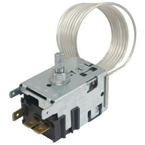 Danfoss 077B7100 Thermostat 1 Door Refrigerators 077B7100 077B0967L Cold Cut-in +14.9F Cold cut-out -0.4F Warm Cut-in +47.3F Warm Cut-out +37.4F Capillary tube length 47.2in B0
Fit: K50P-1125-001
 Danfoss 077B7100 Thermostat 1 Door Refrigerators 077B7100 077B0967L Cold Cut-in +14.9F Cold cut-out -0.4F Warm Cut-in +47.3F Warm Cut-out +37.4F Capillary tube length 47.2in B0
Fit: K50P-1125-001