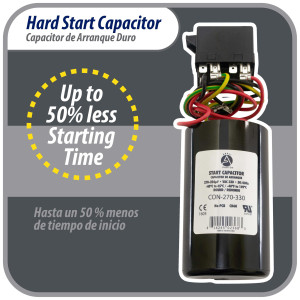 Appli Parts Start kit para aire acondicionado incluye Capacitor de arranque 270-327mfd 330V y relay potencial para equipos 4-5 Ton aire acondicionado compresores scroll y reciprocantes 208-265 Volts 1 Ph APHS-3
