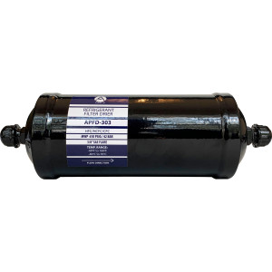 Appli Parts APFD-303 Filtro Secador 3/8 pulg para linea Liquido para Sistemas de Refrigeracion y aire acondicionado 303 SAE Rosca Universal Unidireccional 267mm Largo 100mm Ancho