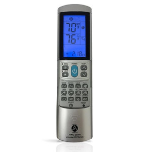 Appli Parts APRC-2000A Control para Aire Acondicionado Universal, LCD 3 pulg Iluminado, Centigrado y Fahrenheit, Funcion Sleep, Temporizador, 2.000 Frecuencias