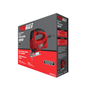Sierra Caladora Promaker PRO-SC800
Voltaje - Frecuencia 120V - 60Hz
Potencia 800W
Velocidad 800-3000cpm
Angulo de corte 0-45
Capacidad de corte 100mm (madera) 10mm (metal)
Cable 2m