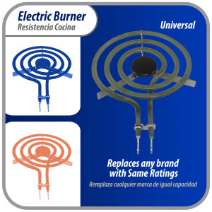 Appli Parts WB30K10002 Surface Burner Heating Element 3 turns, 6 in, 3 turn, 1250 W, 240 V, Replaces GE General Electric 2391B, 404064, 8053265, 9761348, 316439800, 318372210, 5303015716, 5303310281