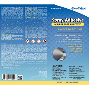 Nu-Calgon 4080-04 Pegamento Spray 12oz Nu-Calgon 4080-04 Pegamento Spray 12oz