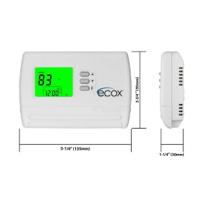 Termostato Ecox Digital, Programable 5+2, 1 Etapa, 24v