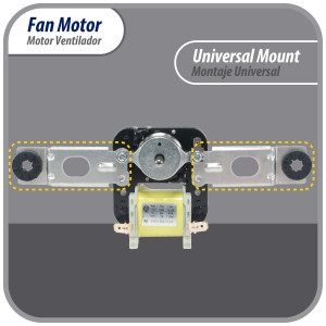 Appli Parts APFM-343 Motor Kit ventilador remplazo de 343 con bases 115 V, 12 W, 60 Hz, 0.22 A, 3000 rpm, CW, Incluye aspa, gomas y base, Remplaza 482731, Whirlpool