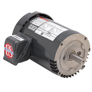 US Motors 5 hp 3450 rpm, 2 polos, 1 shaft, TFE, 1 velocidad, 6.3 diametro, 208-460 V, 60 hz, 3 ph, Marco 56 Reversible T3P1ACR P063ALF1394015B