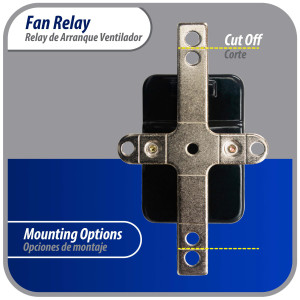 Appli Parts APFR-290 Rele de ventilador 90-290, de conmutacion de servicio pesado Bobina de 24 V, CA, SPST, Normalmente Abierto, Soporte de posicion de ajuste multiple aplicacion universal