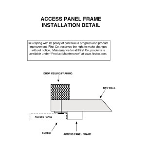 Ceiling Access Panel Frame Outside 27-1/2 in x 49 in Frame Opening 24-1/2x 46 Non-Louvered First Co 966-1