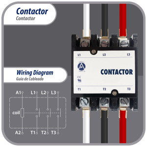 Appli Parts APAC-330240 Contactor 3 Polos 30A 240V Bobina Repuesto para Compresores de CA y Aplicaciones Electricas Certificacion UL E476929 de Trabajo Pesado
