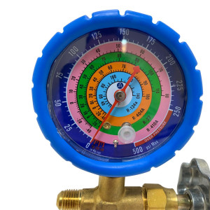 Appli Parts APMG-A3L Manometro Sencillo Baja presion R134/R22/R404/R410 analogo con escala de temperatura en Fahrenheit y conexiones de 1/4 de pulg