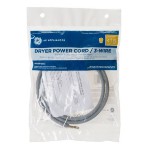 GE WX09X10002 Cable De Corriente Secadora (1.22mts/ 4 Pies) 30 Amp 3 Cables 125v-250v 10/3 Srdt UL  Sirve WE8X38 WX9X1 WX9X2 WX9X2DS