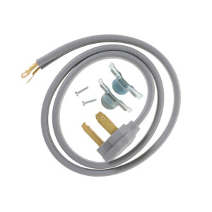 GE WX09X10002 Genuine OEM Dryer Power Cord 4 Feet 30 Amp 3 Wires 125v-250v 10/3 Srdt UL  Fits: WE8X38 WX9X1 WX9X2 WX9X2DS