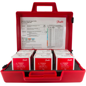 Danfoss 068Z7100 Expansion Valve Kit T 2, TE 2, includes 1 x 068Z3206, 1 x 068Z3209, 1 x 068Z3400, 1 x 068Z3403, 1 x 068Z3346, 1 x 068Z3348,1 x 068-2002, 1 x 068-2003, 1 x 068-2010,  2 x 068-2015