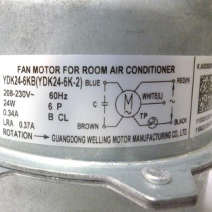 Motor for Ecox YDK24-6KB 24W 220V/1Ph/60Hz YDK24-6K-2, YKT-24-6-15L RoHS 202400401344 11002012001425 11002012004174
Fits: MSH-09 MSH-12 MSJ-12 EDDM009C16B midea MCH09NIH2 PIA9065B