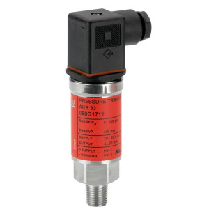 Danfoss Transmisor De Presion, 0-200 Psia 4-20ma, Tipo Aks 33, Conexion Presion 1/4-18, Tipo De Conector Npt, Conexion Electrica Tipo  Pg 9, Conexion Electrica Din-Plug 060g1711