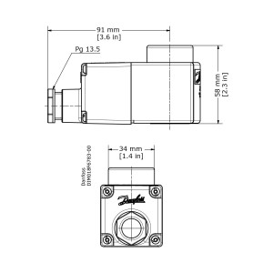 Danfoss 018F6783 Bobina para Solenoide 208-240 V, 50/60 Hz, 4 W, IP67, Caja de Conexion
