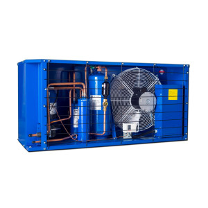 Danfoss OP-HJZ040D40Q Condensing Unit Microchannel Coil 3.5HP MBP 230V/3Ph/60Hz R134a,R404A,R448A,R449A,R452A,R513A POE Oil 1 Fan Enclosure with Reciprocating Compressor MTZ040-3 115N0343  