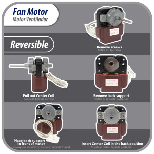 Appli Parts APFM-500 8 W Fan Motor, 110 V, 50/60 Hz, 0.16 A, 2800 rpm, CCW rotation Universal Evaportator Fan Motor replacemente for LG, Samsung, J500-00024K and others