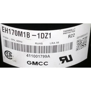 GMCC Compresor Rotativo velocidad fija 12.000Btu R22 115V/1Ph/60Hz EH170M1B-1DZ1 201400603064 11103010000480