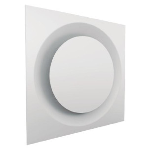Difusor Plafon Con Placa Circular de Aluminio Blanco 12in Diametro. Vermont DPCLB12