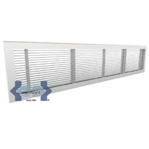 Perimeter Diffuser 3/8 Fins Separation White Aluminum 24in X 06in DF3LB24000600