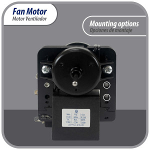 Appli Parts APFM-2268 Motor Ventilador para evaporadores de refrigeradoras 110 V, 60 Hz, 0.12 A, 7.5 W, 2500 rpm, CCW Giro contrario a las agujas del reloj, eje 2.8cm Sirve 200D2940P001C, 200D2940P002, P009, WR01F02268 