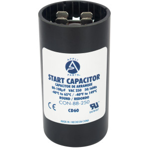 Appli Parts Condensador Capacitor Arranque 80-108 Mfd (microfaradios) uF 250 VAC remplazo universal para motores electricos de distintas aplicaciones 3.7cm Diametro 7cm Alto CON-88-250

