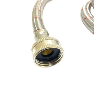 Appli Parts APIH-7234 2 Mangueras 1.8 m Lavadora Entrada de Agua de Acero Inoxidable Trenzado, con Empacaduras, Conectrores 3/4 pulg Hembra, conexiones Rectas