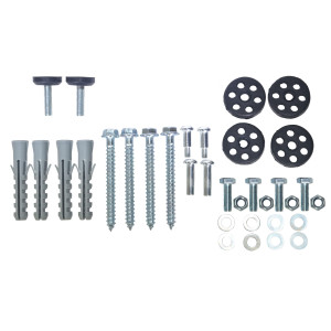 Appli Parts APAB-AFK3 Kit de montaje para soporte de Unidad Condensadora de Mini Split, incluye almohadillas de goma, tornillos, niveladores, expansores