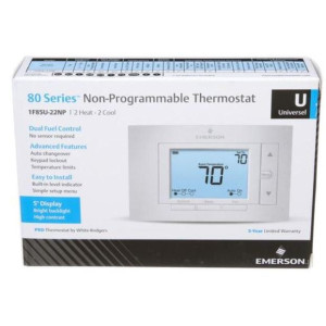 Emerson A/C Thermostat 2 Stage 24v Digital (Non Prog.) 1F85U-22NP Emerson A/C Thermostat 2 Stage 24v Digital (Non Prog.) 1F85U-22NP