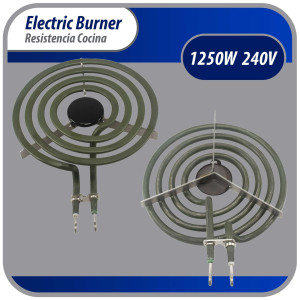 Appli Parts MP15YA Electric Range Burner Heater Element 4 Turns, 6 in, 1500 W, 240 V. Compatible General Electric Whirlpool 660532, WP660532, WB30T10073, SU205, 660532, TS4W6215, 404080, 5303310283