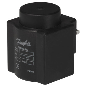 Danfoss 018F4519 Bobina para Solenoide 110-120 V,60 Hz, 13.5 W, 50 Hz, 10 W, IP65, BQ120CS, Terminales DINs