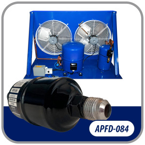 Appli Parts APFD-084 1/2 in Liquid Line Refrigerant AC Filter Drier hvac Refrigeration 084 SAE Flare connection universal unidirectional 6in long 2 in wide